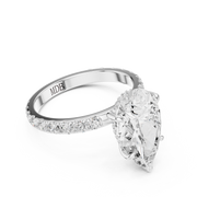 Pavé set Hidden Halo Engagement Ring