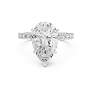 Pavé set Hidden Halo Engagement Ring