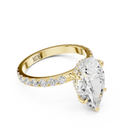 Pavé set Hidden Halo Engagement Ring