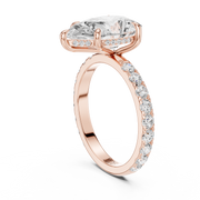 Pavé set Hidden Halo Engagement Ring