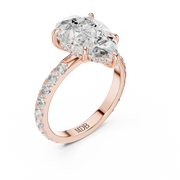 Pavé set Hidden Halo Engagement Ring