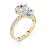 Pavé set Hidden Halo Engagement Ring