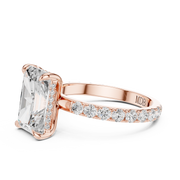 Pavé set Hidden Halo Engagement Ring
