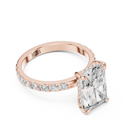 Pavé set Hidden Halo Engagement Ring