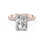 Pavé set Hidden Halo Engagement Ring