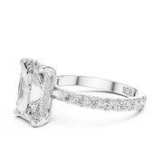 Pavé set Hidden Halo Engagement Ring
