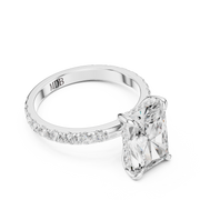 Pavé set Hidden Halo Engagement Ring