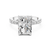 Pavé set Hidden Halo Engagement Ring