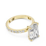 Pavé set Hidden Halo Engagement Ring