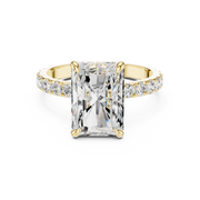 Pavé set Hidden Halo Engagement Ring