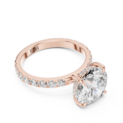 Pavé set Hidden Halo Engagement Ring