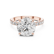 Pavé set Hidden Halo Engagement Ring