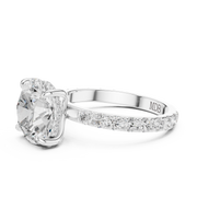 Pavé set Hidden Halo Engagement Ring