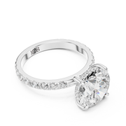 Pavé set Hidden Halo Engagement Ring