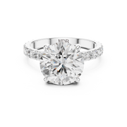 Pavé set Hidden Halo Engagement Ring