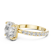 Pavé set Hidden Halo Engagement Ring