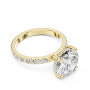 Pavé set Hidden Halo Engagement Ring