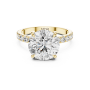 Pavé set Hidden Halo Engagement Ring