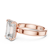 3mm Solitaire Engagement Ring with Hidden Halo