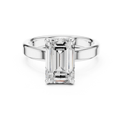 3mm Solitaire Engagement Ring with Hidden Halo