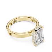 3mm Solitaire Engagement Ring with Hidden Halo