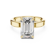 3mm Solitaire Engagement Ring with Hidden Halo