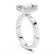 3mm Solitaire Engagement Ring with Hidden Halo
