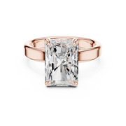 3mm Solitaire Engagement Ring with Hidden Halo
