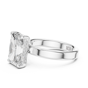3mm Solitaire Engagement Ring with Hidden Halo