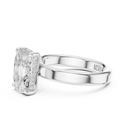 3mm Solitaire Engagement Ring with Hidden Halo