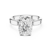 3mm Solitaire Engagement Ring with Hidden Halo