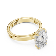 3mm Solitaire Engagement Ring with Hidden Halo