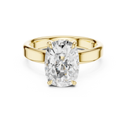 3mm Solitaire Engagement Ring with Hidden Halo