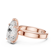 3mm Solitaire Engagement Ring with Hidden Halo