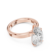 3mm Solitaire Engagement Ring with Hidden Halo