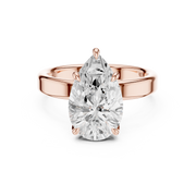 3mm Solitaire Engagement Ring with Hidden Halo