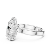 3mm Solitaire Engagement Ring with Hidden Halo