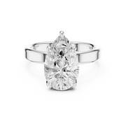 3mm Solitaire Engagement Ring with Hidden Halo
