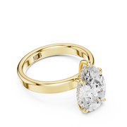 3mm Solitaire Engagement Ring with Hidden Halo