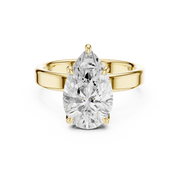 3mm Solitaire Engagement Ring with Hidden Halo