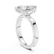 3mm Solitaire Engagement Ring with Hidden Halo