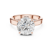 3mm Solitaire Engagement Ring with Hidden Halo