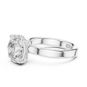 3mm Solitaire Engagement Ring with Hidden Halo