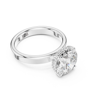 3mm Solitaire Engagement Ring with Hidden Halo
