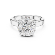 3mm Solitaire Engagement Ring with Hidden Halo