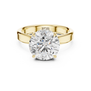 3mm Solitaire Engagement Ring with Hidden Halo