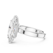 3mm Solitaire Engagement Ring with Hidden Halo