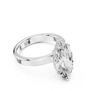 3mm Solitaire Engagement Ring with Hidden Halo