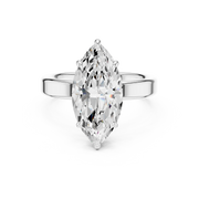 3mm Solitaire Engagement Ring with Hidden Halo