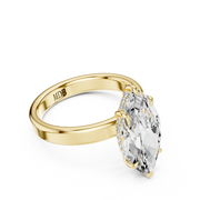 3mm Solitaire Engagement Ring with Hidden Halo